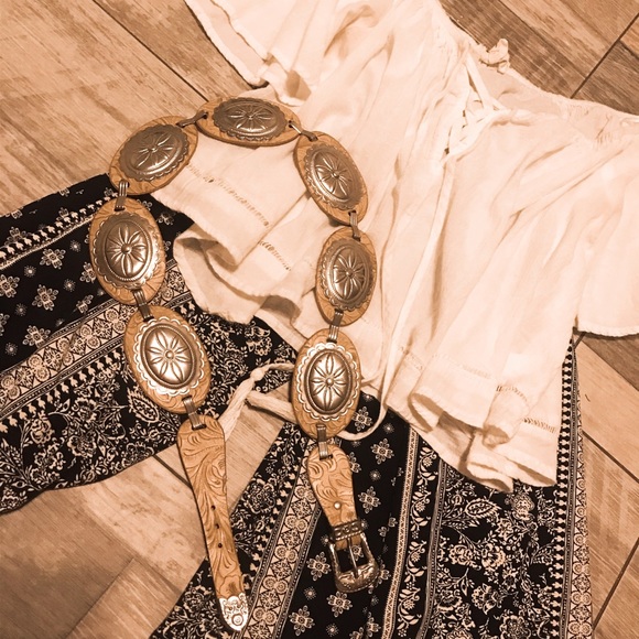 Vintage Leather Boho Belt - Picture 2 of 8